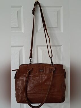Spikes & Sparrow Brown Leather Satchel